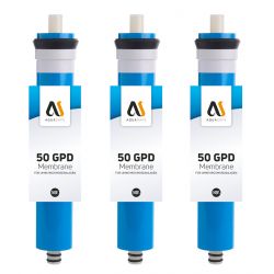 3x AQUASAFE 50 GPD Membrane