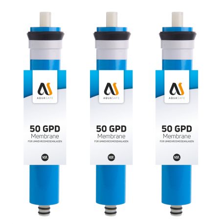 3x AQUASAFE 50 GPD Membrane